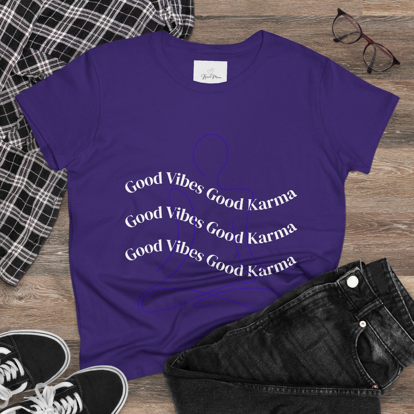 Good Vibes Good Karma Cotton Tee Shirt - My Store