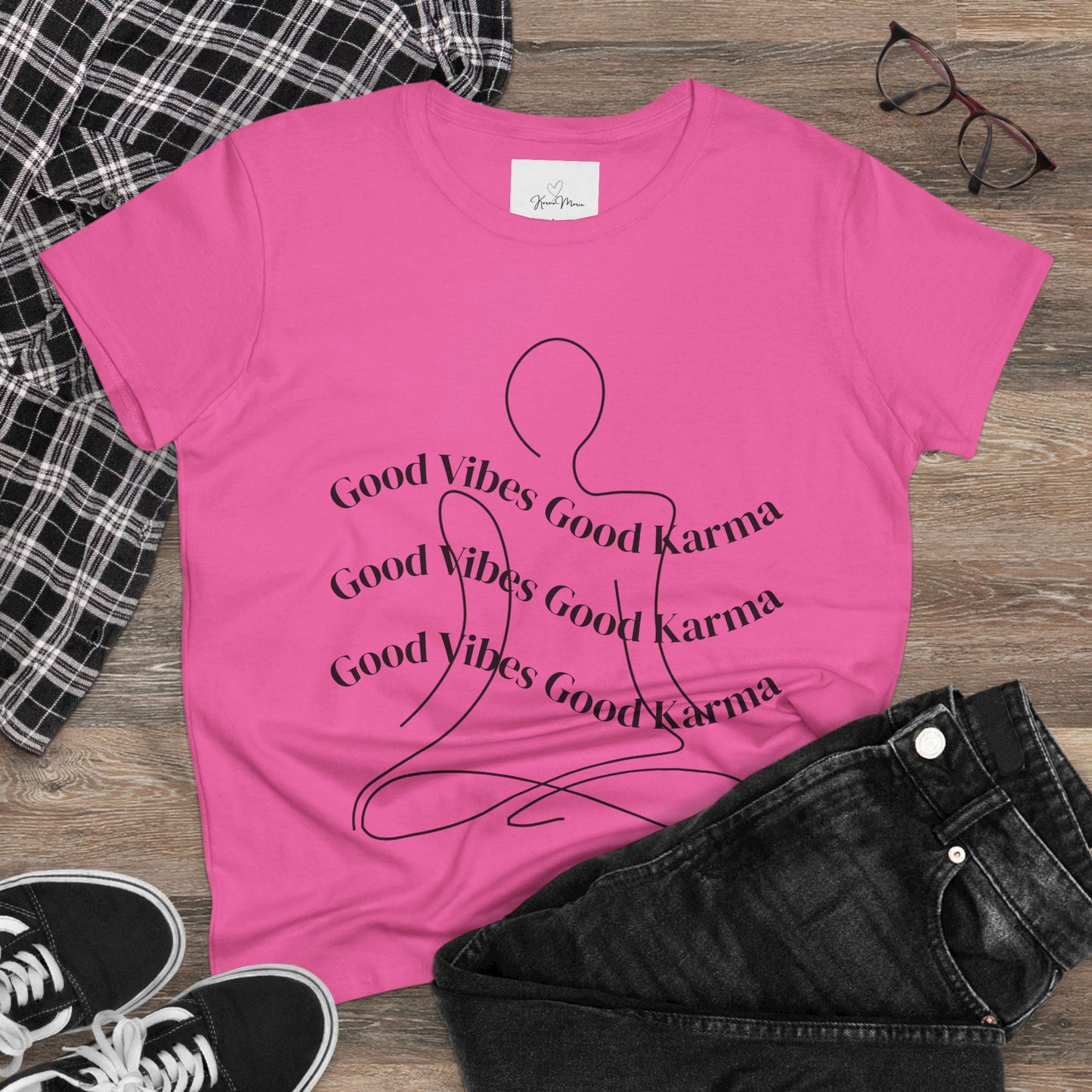 Good Vibes Good Karma Cotton Tee Shirt - My Store