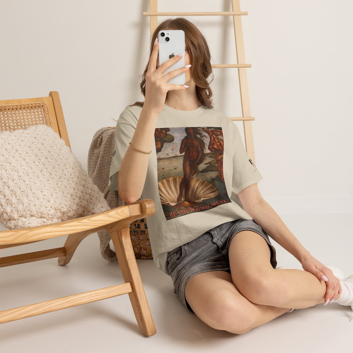 "Be Your Own Muse" Venus Rising Vintage Renaissance Goddess T-Shirt