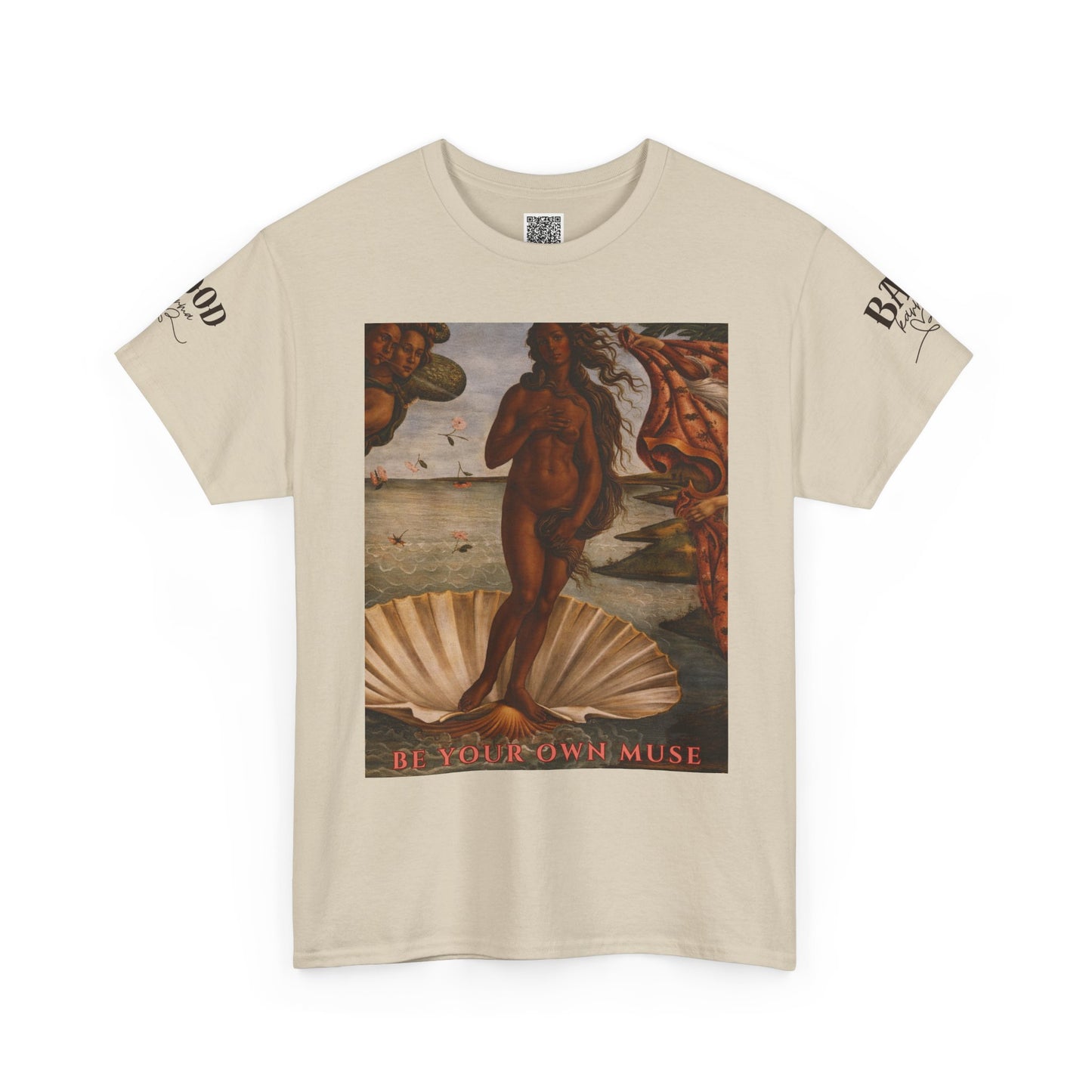 "Be Your Own Muse" Venus Rising Vintage Renaissance Goddess T-Shirt