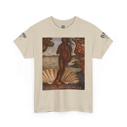 "Be Your Own Muse" Venus Rising Vintage Renaissance Goddess T-Shirt