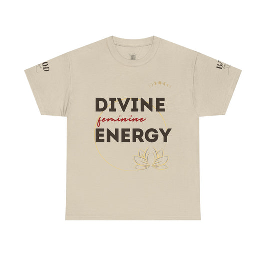 Divine Feminine Energy – Spiritual Empowerment Shirt | Feminine Power Graphic Tee for Women | Lotus Spiritual T‑Shirt for Yoga & Mindfulness