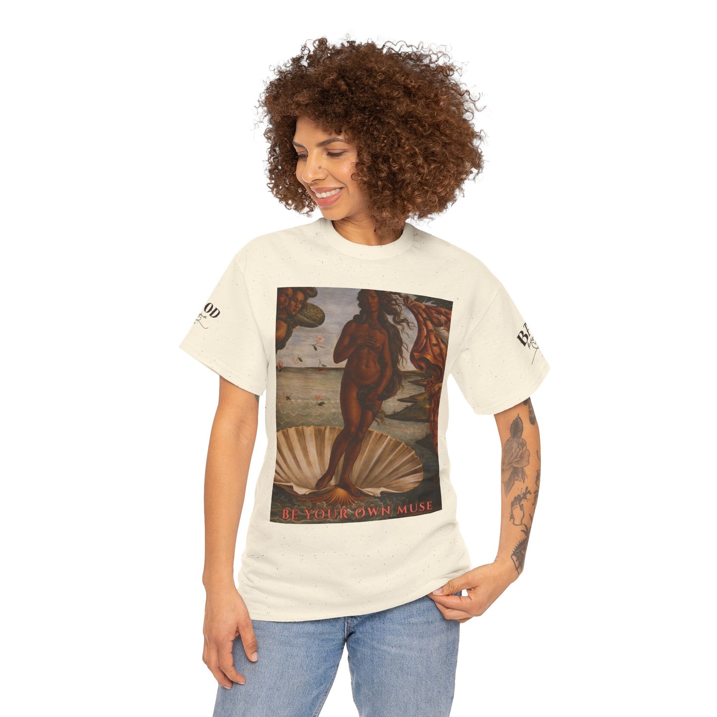 "Be Your Own Muse" Venus Rising Vintage Renaissance Goddess T-Shirt