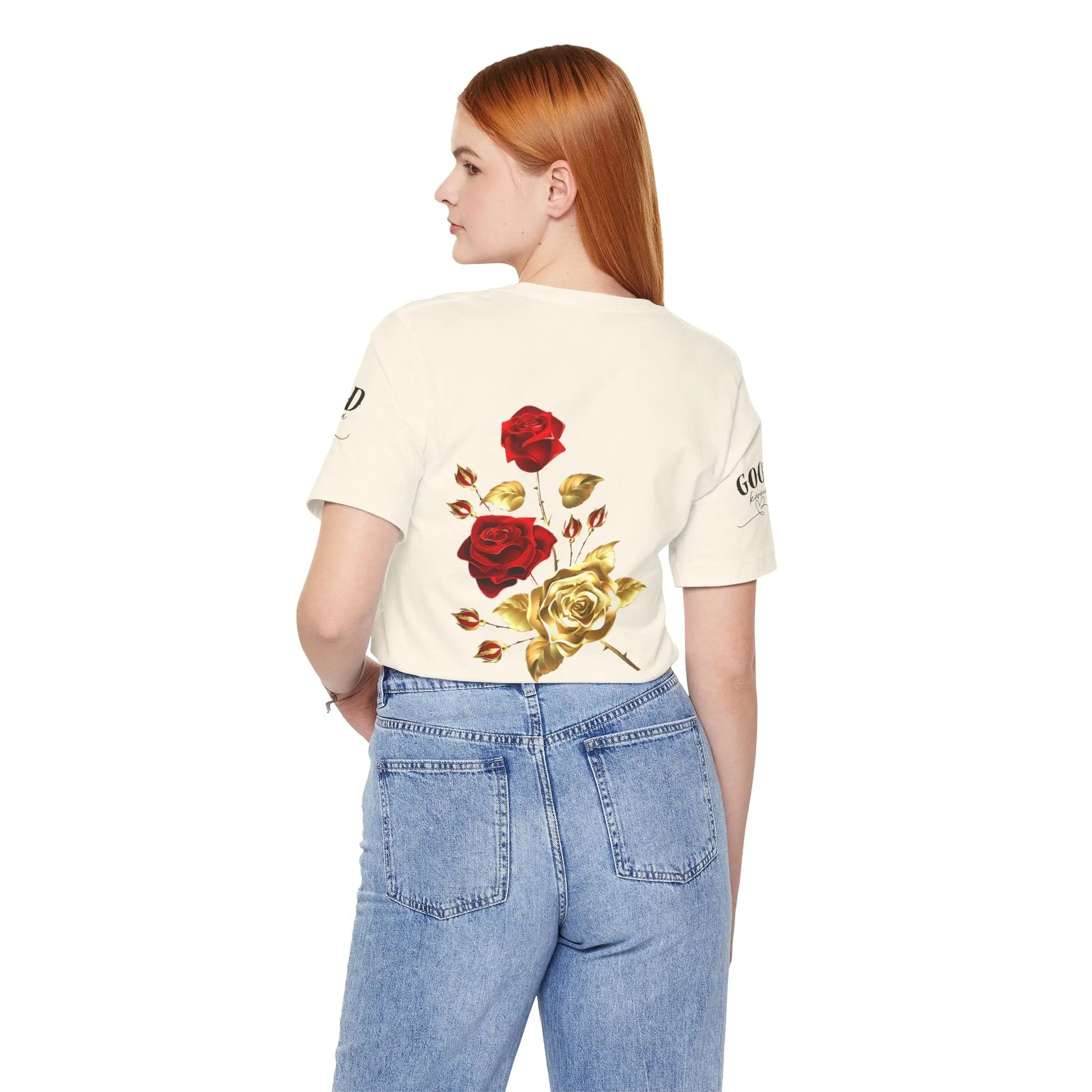 Soft girl luxury aesthetic T-shirt by Printify featuring empowering "She Is The Occasion" motivational self-love statement.