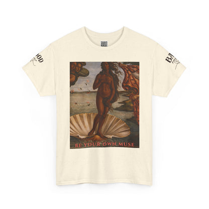 "Be Your Own Muse" Venus Rising Vintage Renaissance Goddess T-Shirt
