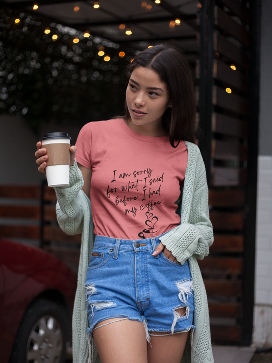 Funny Coffee Quote Unisex T-Shirt, Gift for Coffee Lovers, Humor Tee, Casual Wear, Perfect for Birthdays & Brunch - My Store