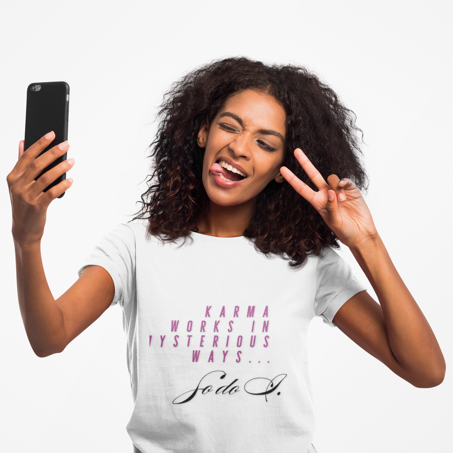 Karma Works Women's Tee, Inspirational Quote T-Shirt, Motivational Gift for Her, Casual Everyday Wear, Spiritual Style - My Store
