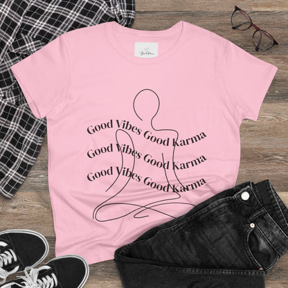 Good Vibes Good Karma Cotton Tee Shirt - My Store