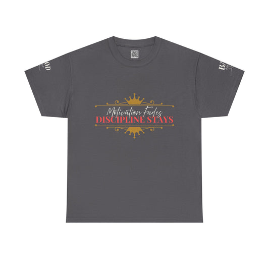 Motivation Fades. Discipline Stays. – Women’s Motivational Graphic T-Shirt | Empowerment Mindset Tee | Discipline Over Motivation Shirt