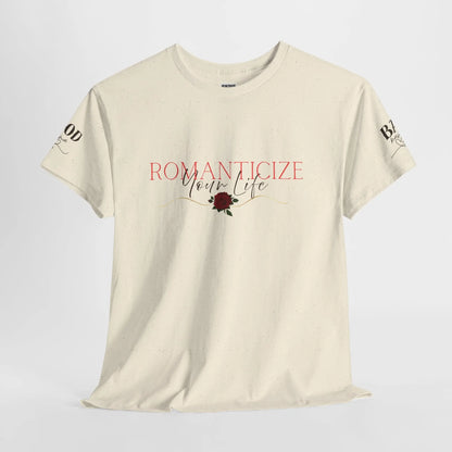 Feminine energy graphic T-shirt for women with inspiring self-love and soft life motivation design by Printify.