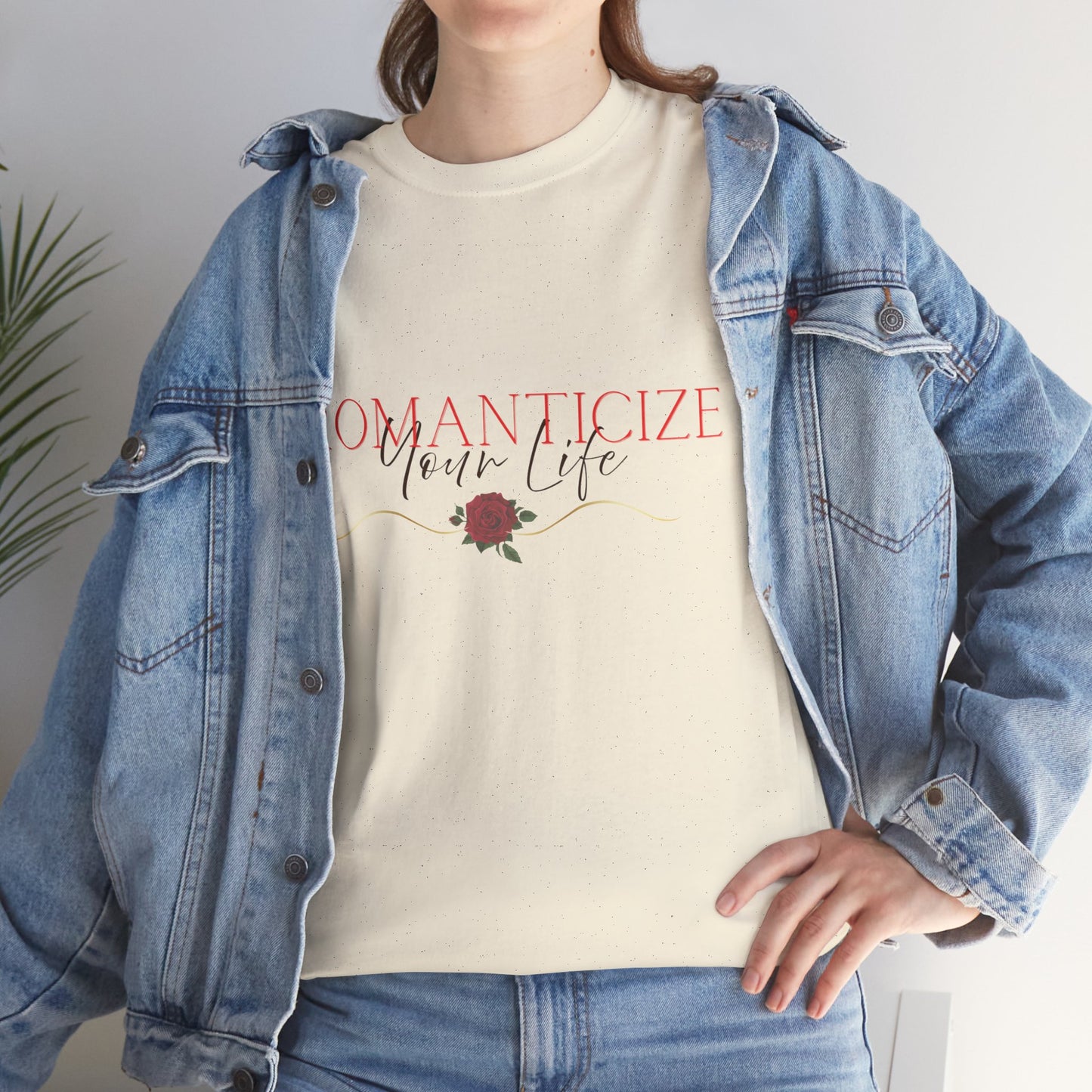 Romanticize Your Life – Feminine Energy Graphic Tee | Self-Love & Soft Life Motivation Shirt for Women