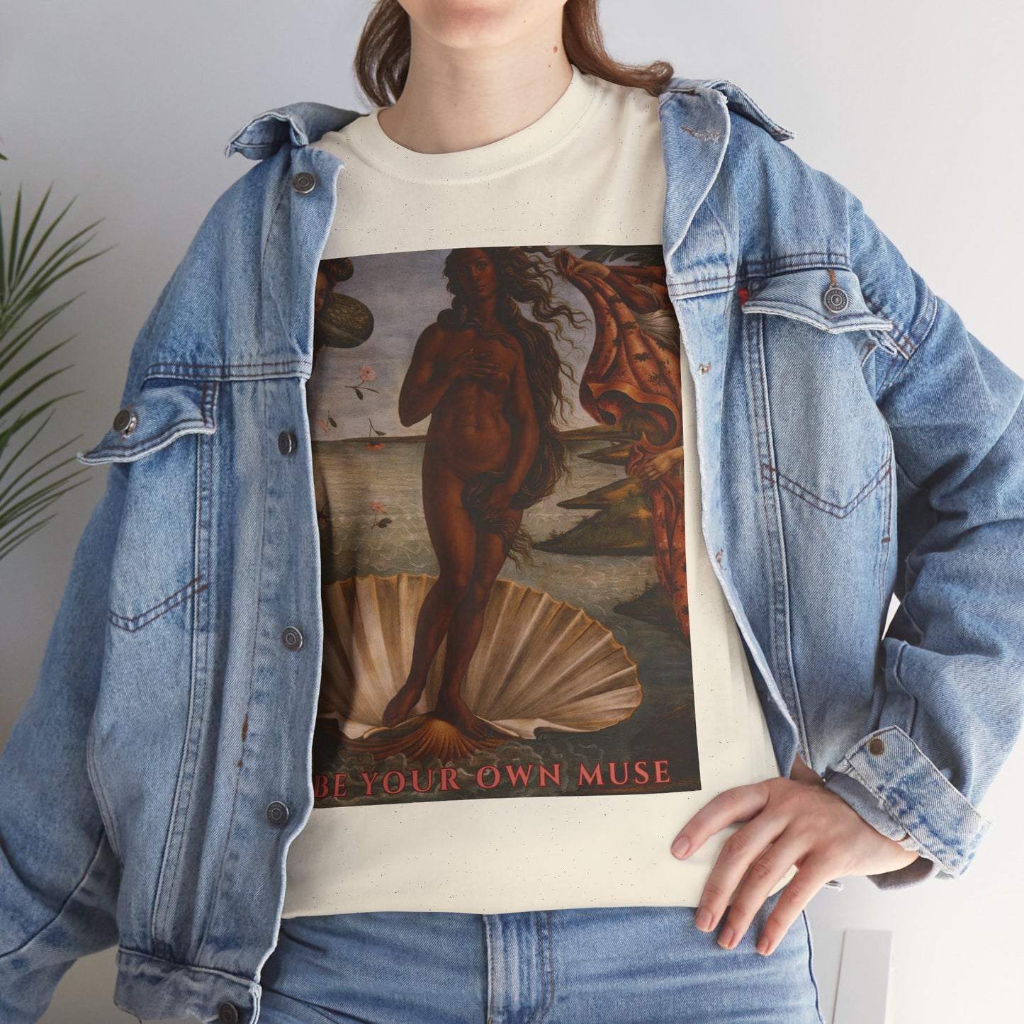 "Be Your Own Muse" Venus Rising Vintage Renaissance Goddess T-Shirt