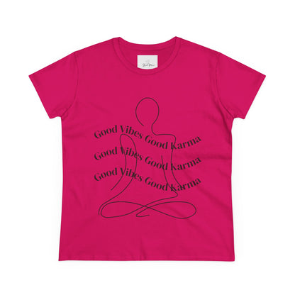 Good Vibes Good Karma Cotton Tee Shirt - My Store