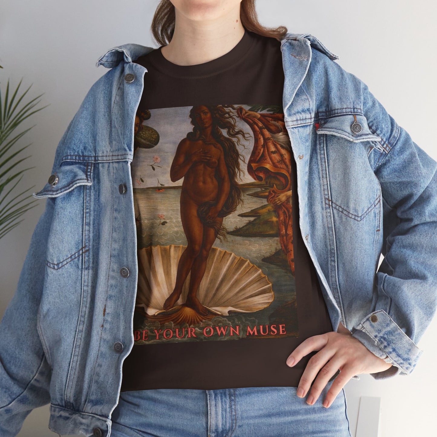 "Be Your Own Muse" Venus Rising Vintage Renaissance Goddess T-Shirt