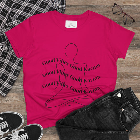 Good Vibes Good Karma Cotton Tee Shirt - My Store