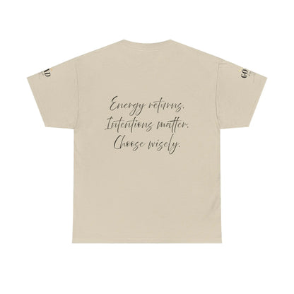 Women’s “It’s Karma, Baby” empowerment graphic T-shirt by Printify, featuring motivational spiritual karma design on a casual tee.