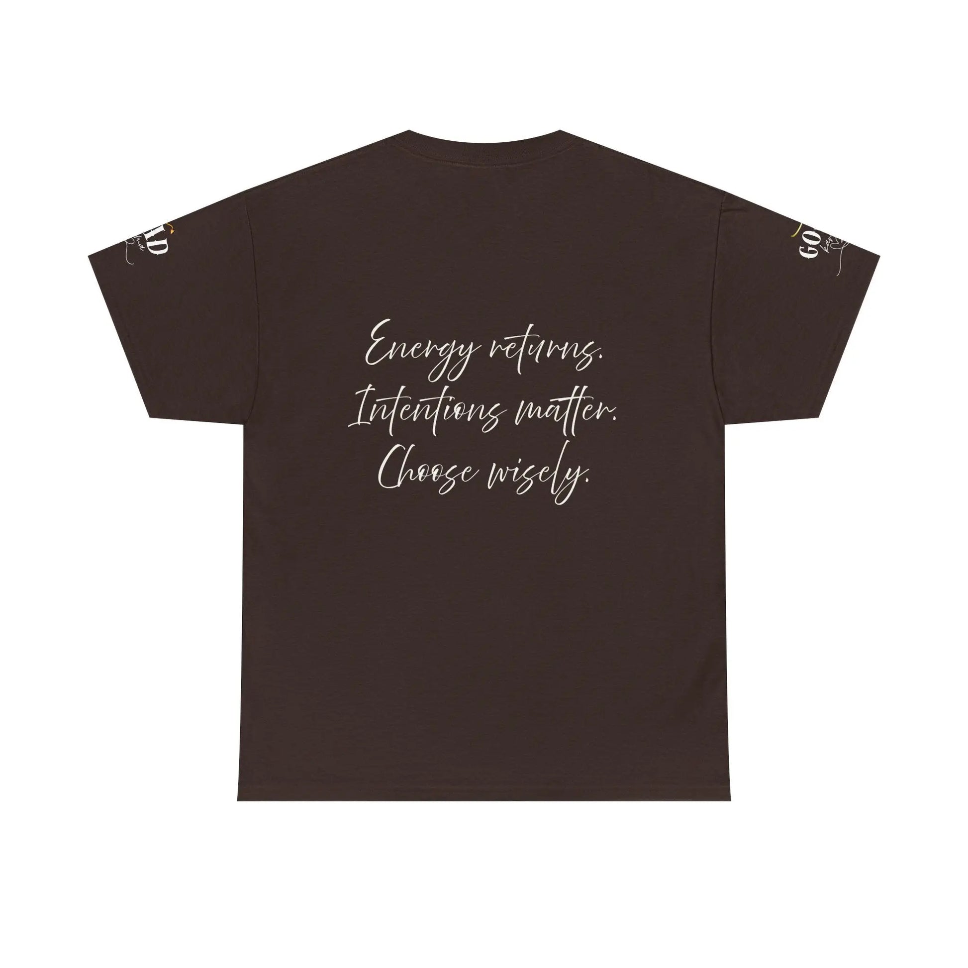 Women’s “It’s Karma, Baby” spiritual empowerment graphic T-shirt by Printify featuring motivational message and casual fit.