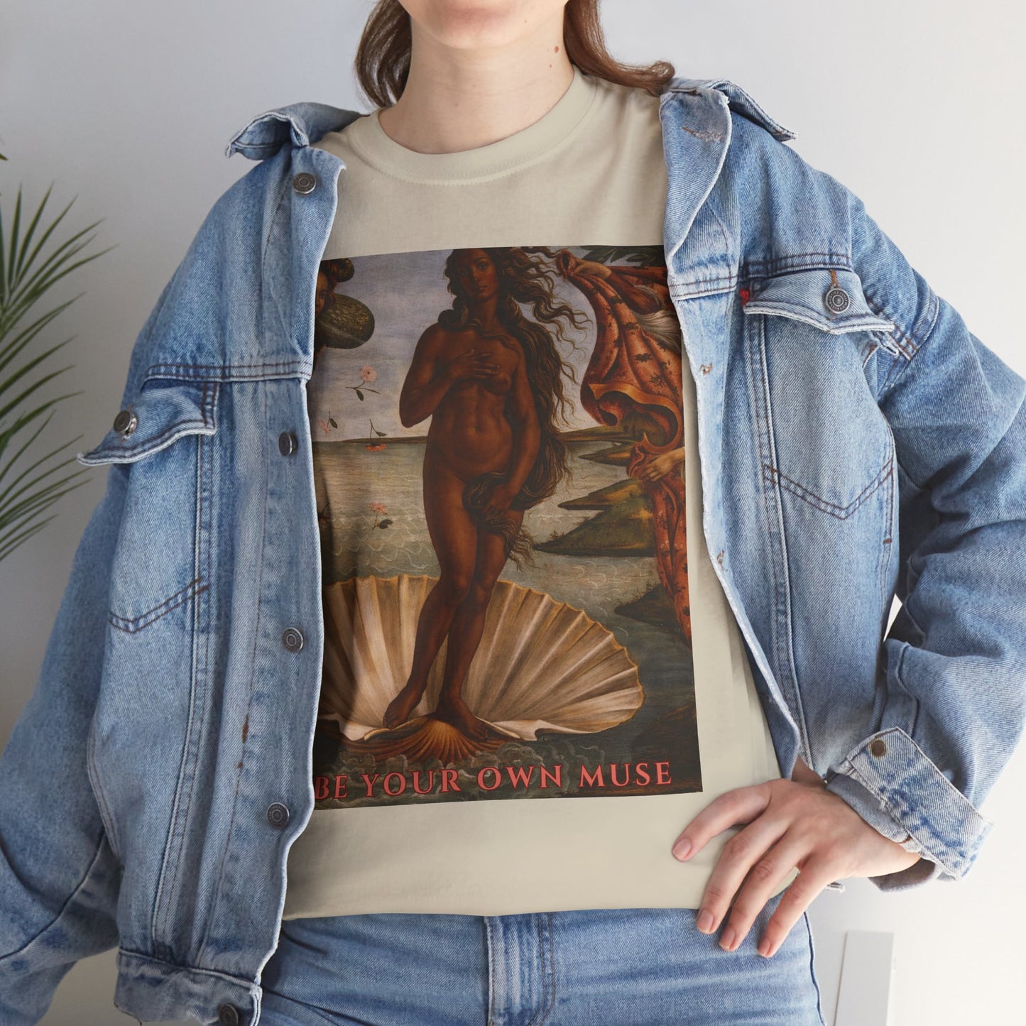 "Be Your Own Muse" Venus Rising Vintage Renaissance Goddess T-Shirt