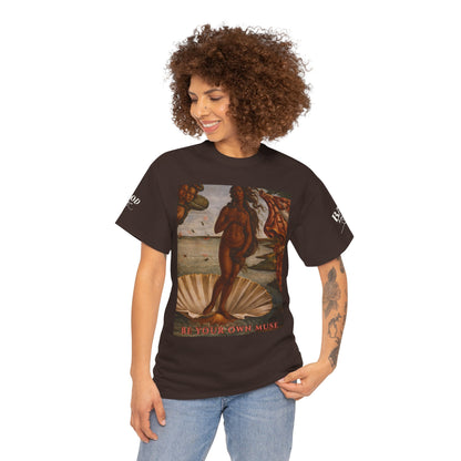 "Be Your Own Muse" Venus Rising Vintage Renaissance Goddess T-Shirt