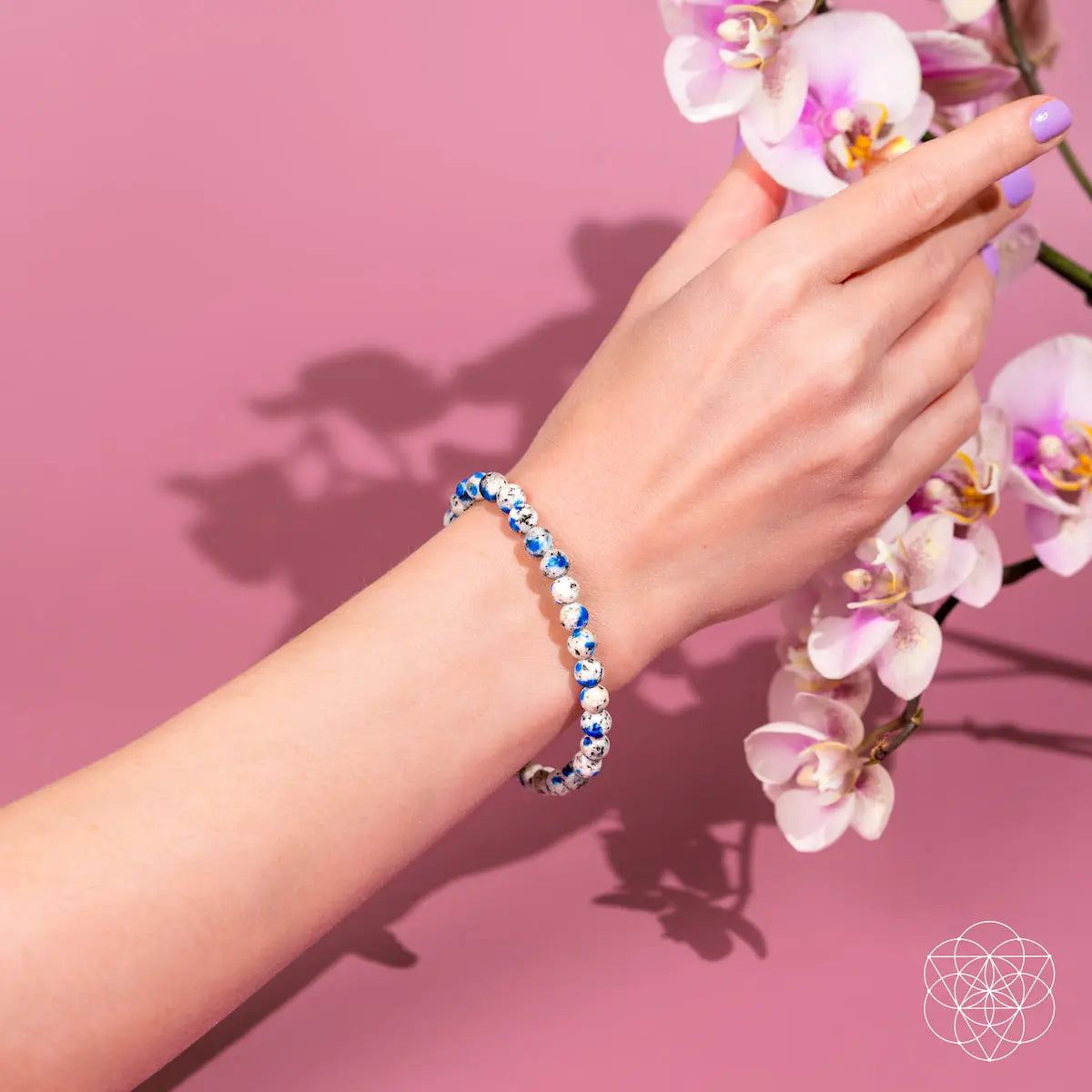 Rare K2 stone bracelet of spiritual adventure by Conscious Items, featuring 6mm beads, displayed on a neutral background.