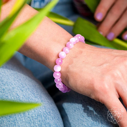 Pink Kunzite bracelet from Conscious Items featuring a delicate pink stone and elegant design.