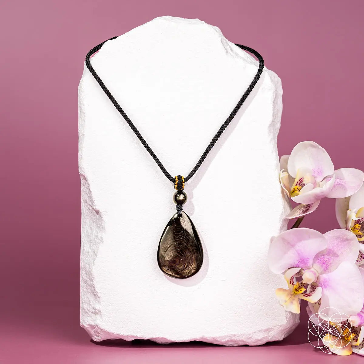 Hypersthene Millionaire Manifestation Necklace by Conscious Items, featuring a sleek pendant design on a chain.