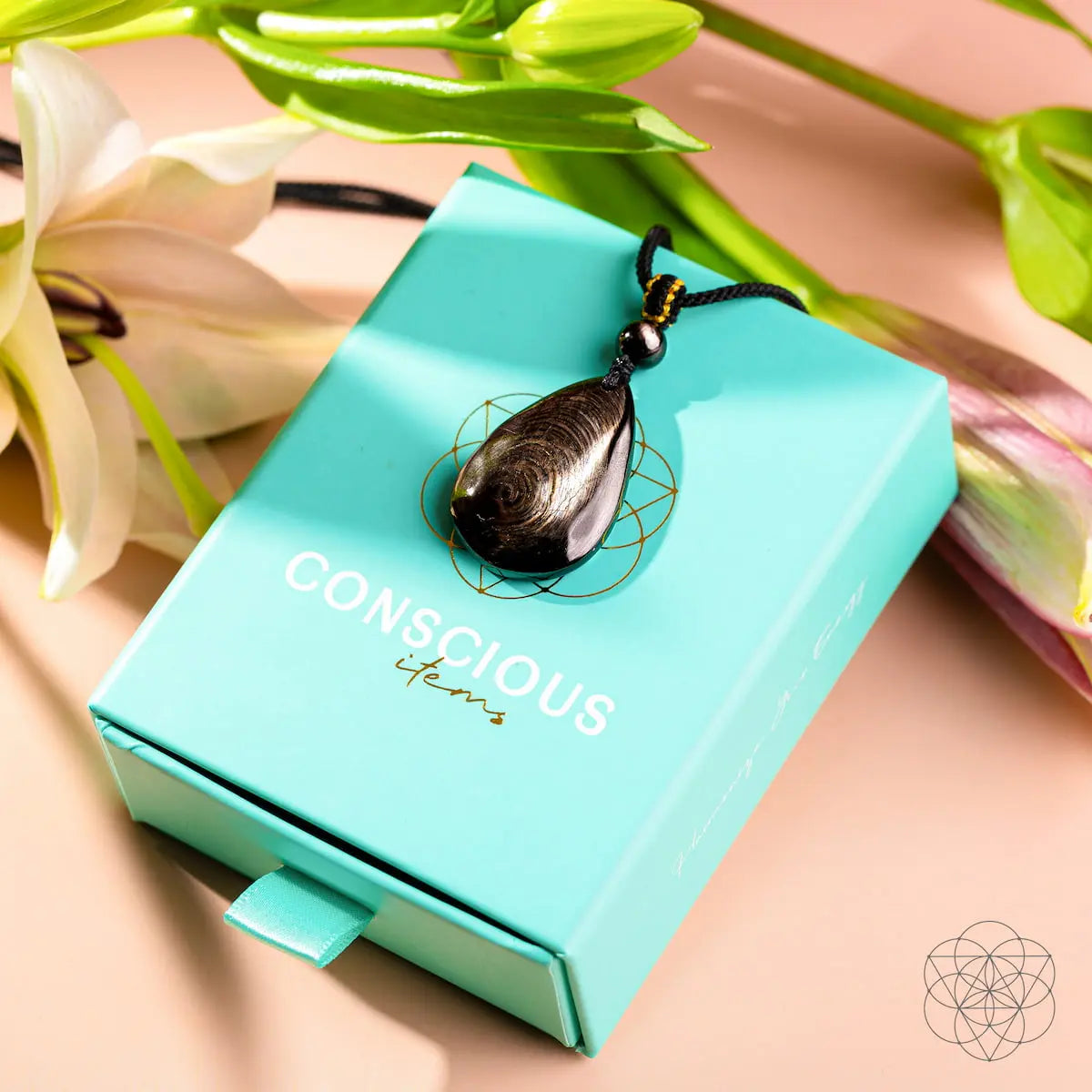Hypersthene Millionaire Manifestation Necklace by Conscious Items featuring a sleek pendant for positive energy.