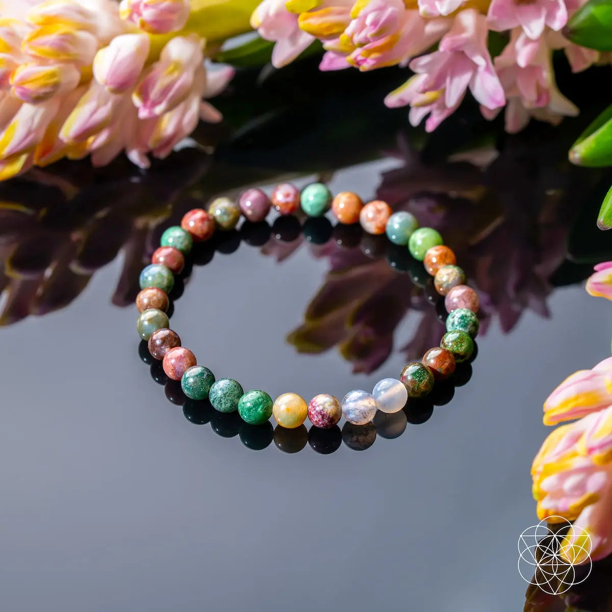 Conscious Items The Energy Bracelet with 6mm beads, featuring a stylish and natural-looking bracelet for energetic support.