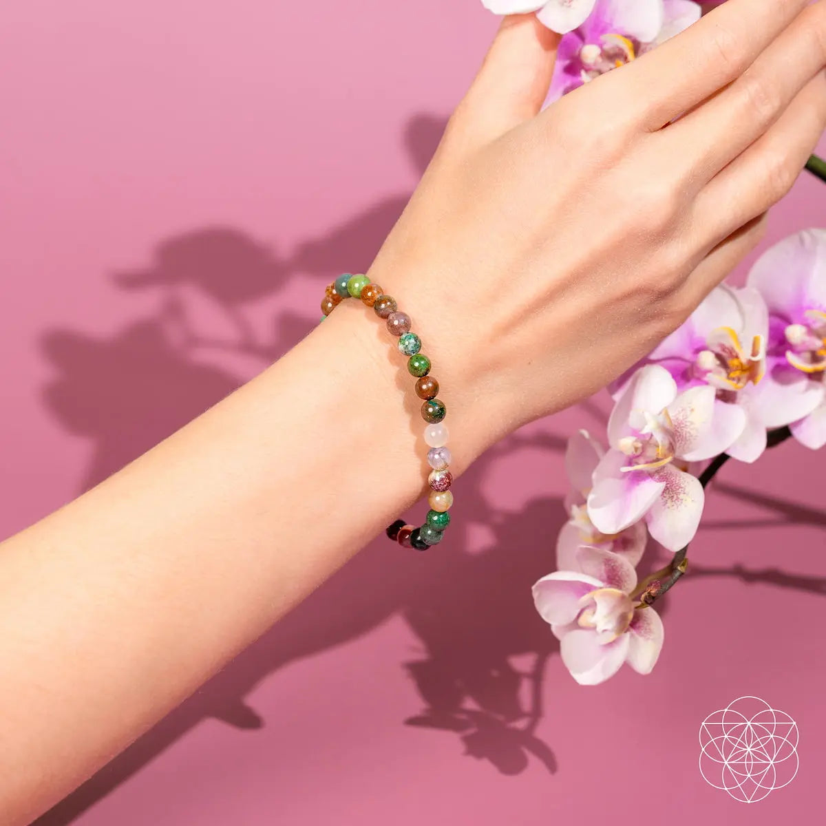 Conscious Items 6mm The Energy Bracelet featuring smooth, round beads on a durable elastic cord for stylish energy balance.