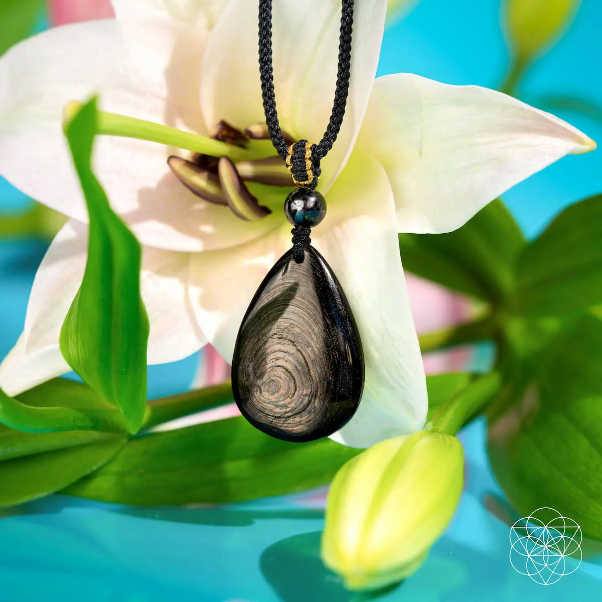 Hypersthene Millionaire Manifestation Pendant necklace by Conscious Items with a polished stone pendant on a delicate chain.