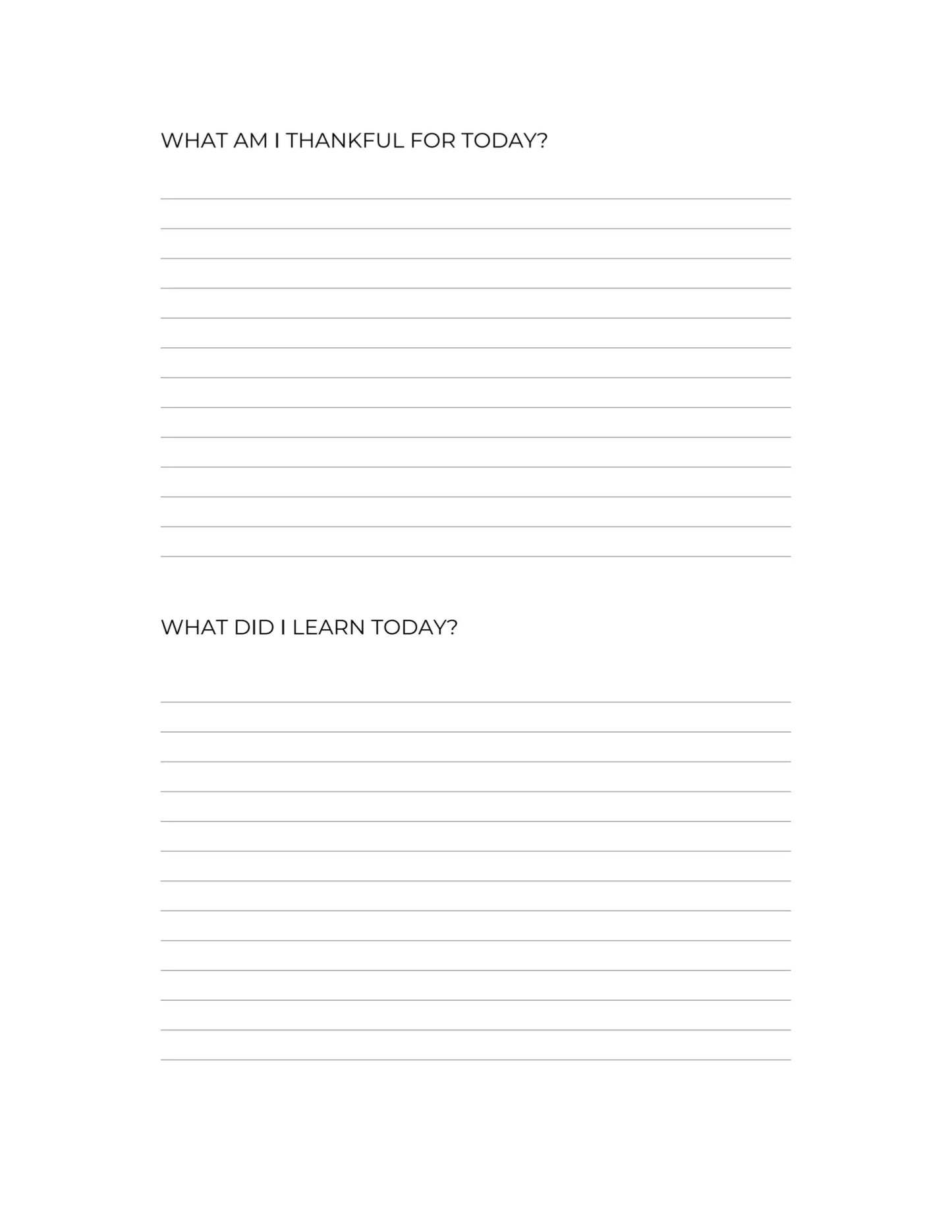 Love, Karma Marie Attitude of Gratitude 90 Day Planner page with a thankful list and motivational quotes for daily reflection.