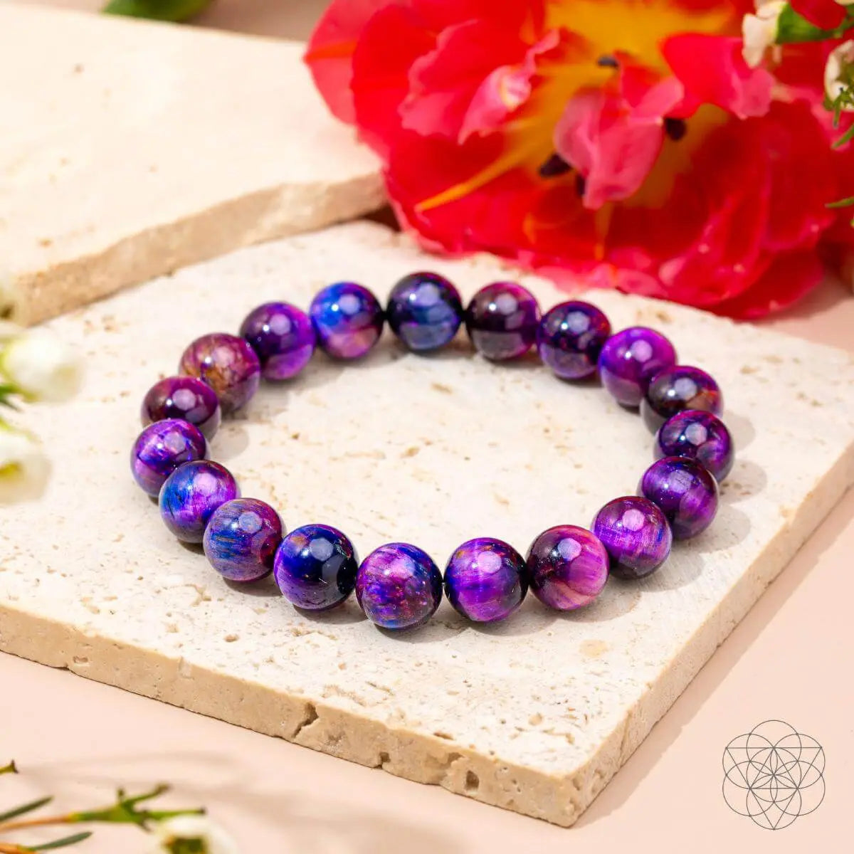 All-Galaxy Tiger’s Eye bracelet from Conscious Items featuring polished tiger's eye beads on a stretch band.