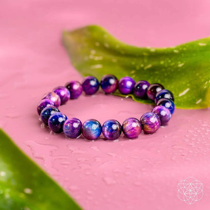 All-Galaxy Tiger’s Eye bracelet from Conscious Items featuring polished tiger’s eye beads on a stretchy band.