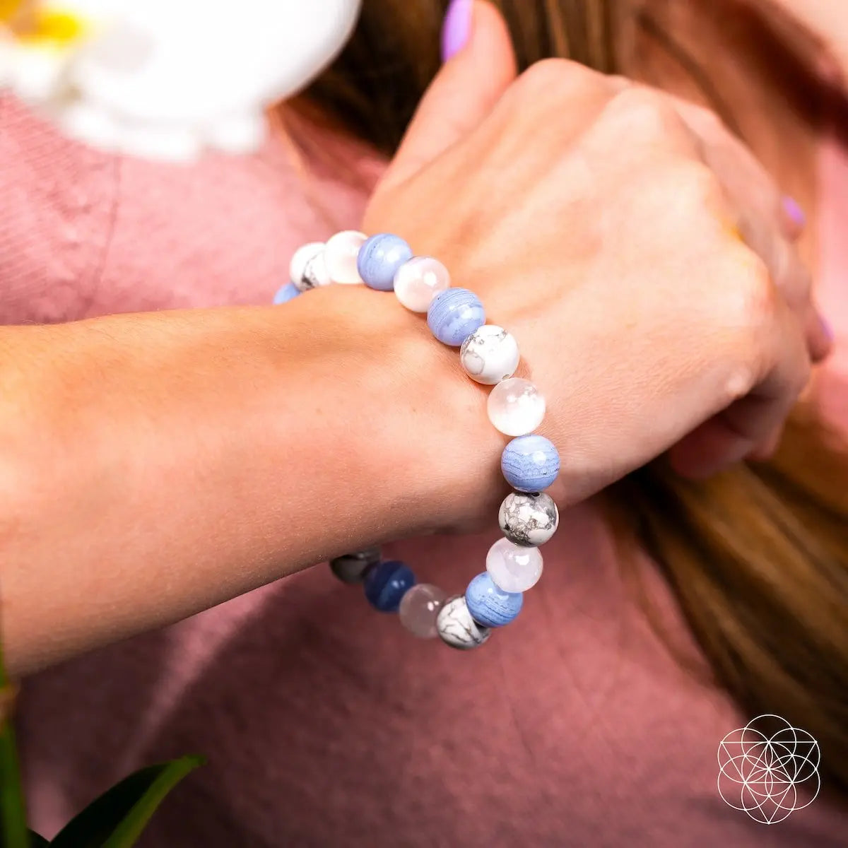 Conscious Items The Empath’s Trio Daily Reset Bracelet featuring layered beaded design with calming stone accents.